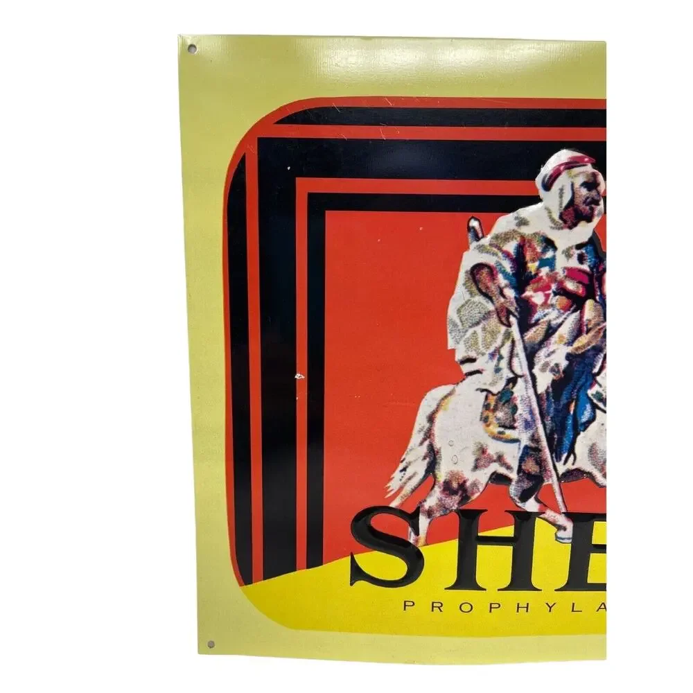 Sheik Advertising Sign Embossed Metal Bathroom‎ Decor